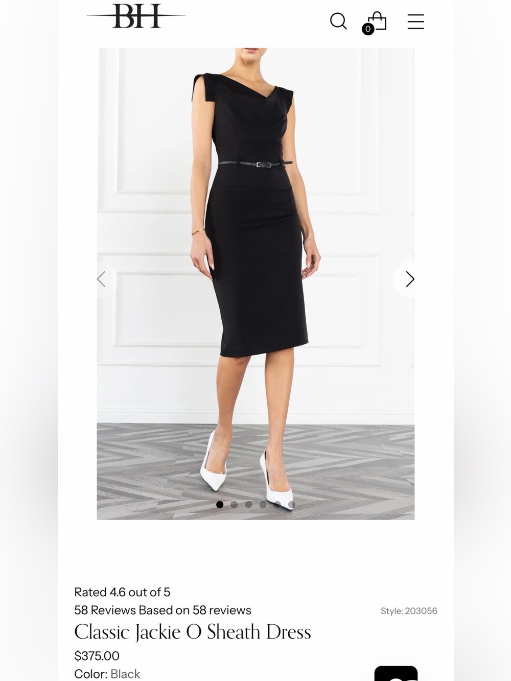 Like new - Black Halo Black Classic Jackie O Sheath Dress